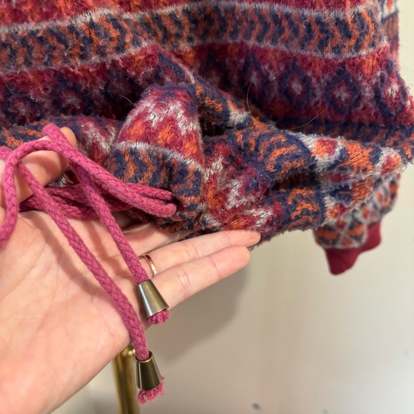 Jason Maxwell Vtg Fleece Aztec Geometric Mock Neck Sweatshirt Size Medium Korea - Picture 2 of 9